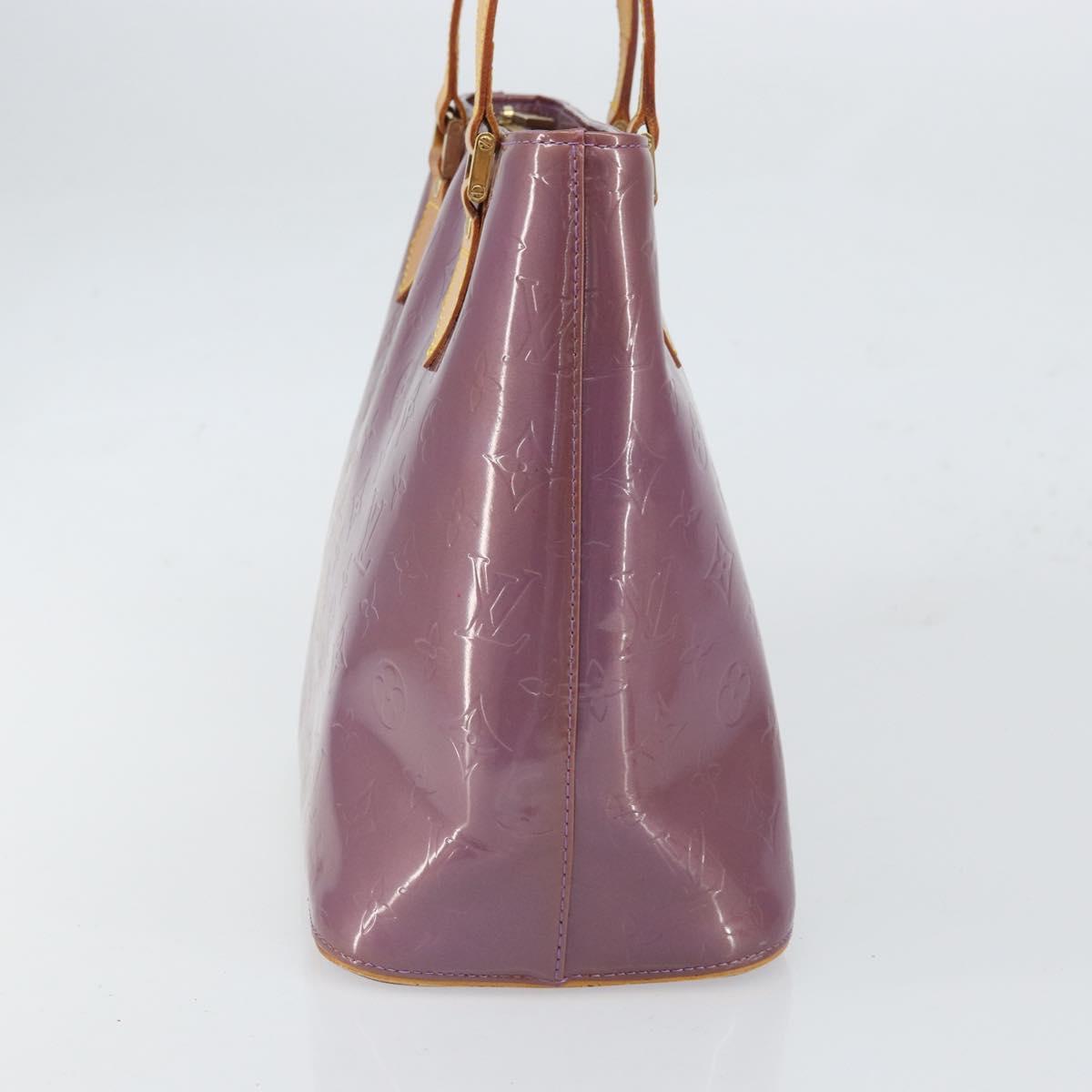 LOUIS VUITTON Monogram Vernis Houston Hand Bag Purple Viole M91093 Auth 169218