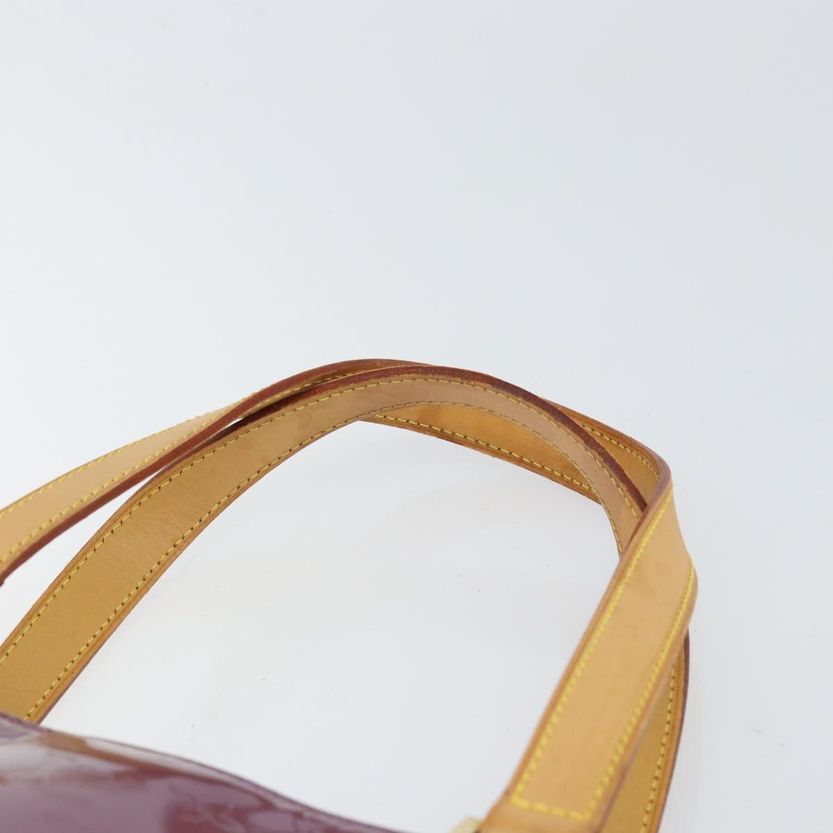 LOUIS VUITTON Monogram Vernis Houston Hand Bag Purple Viole M91093 Auth 169218