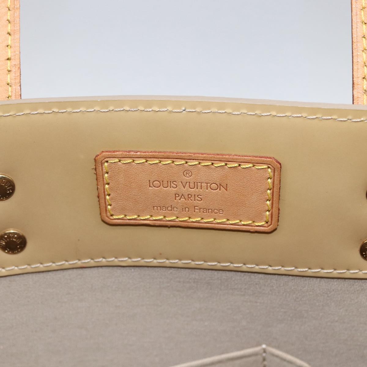 LOUIS VUITTON Monogram Vernis Reade MM Hand Bag Beige M91141 LV Auth 169234