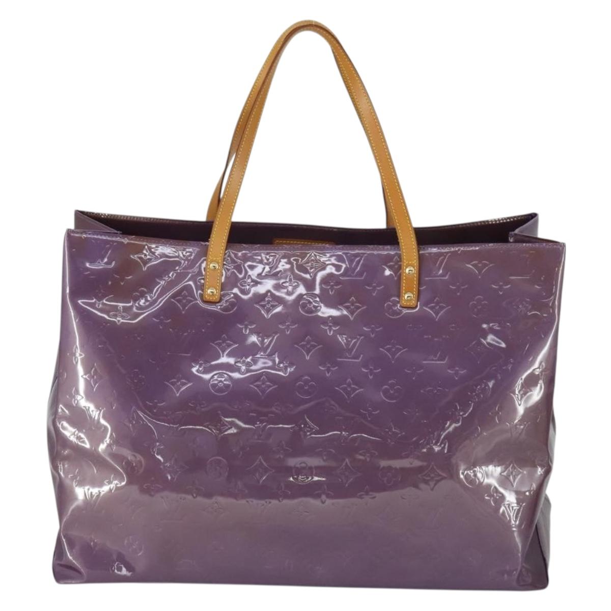 LOUIS VUITTON Monogram Vernis Reade GM Tote Bag Purple M91085 LV Auth 169236