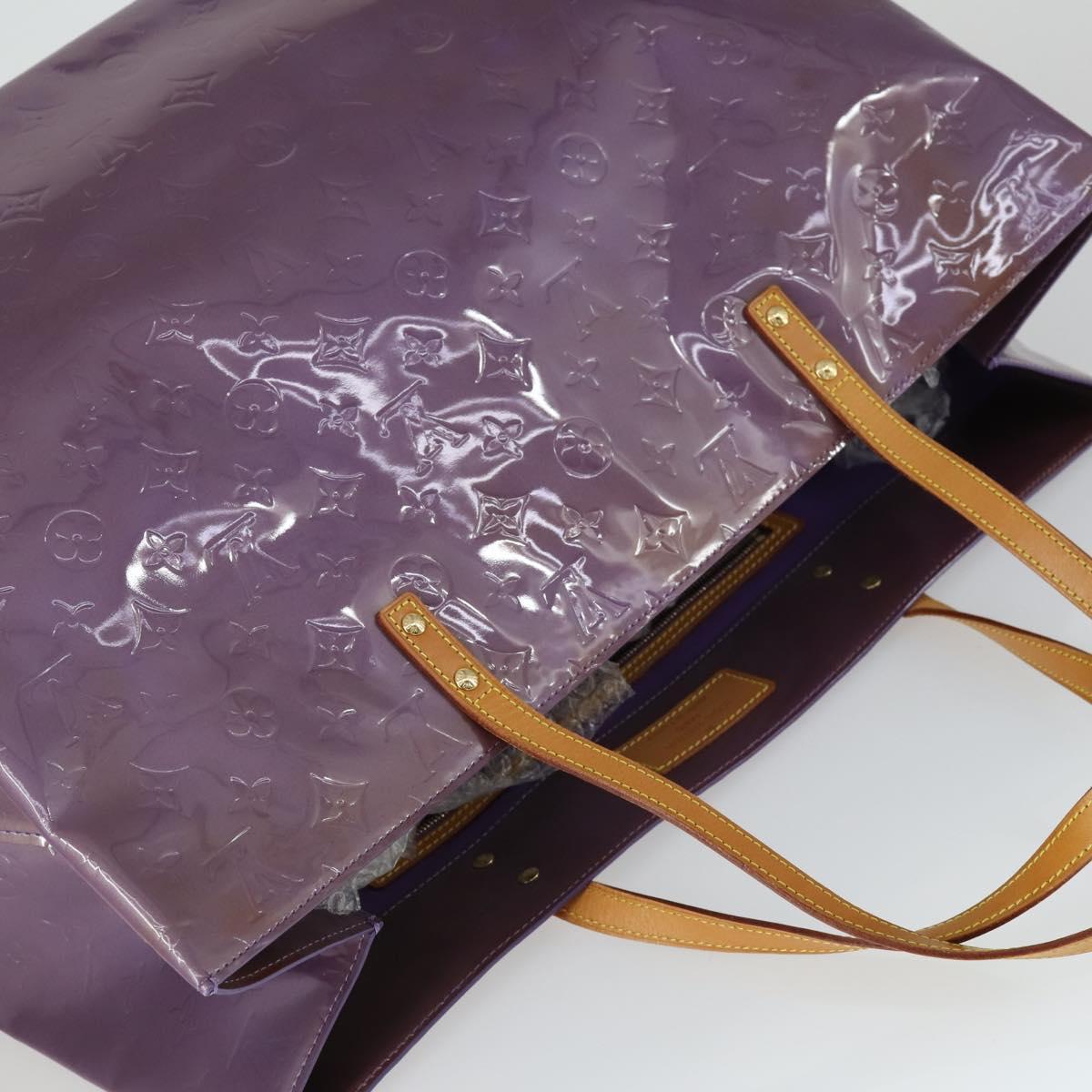 LOUIS VUITTON Monogram Vernis Reade GM Tote Bag Purple M91085 LV Auth 169236