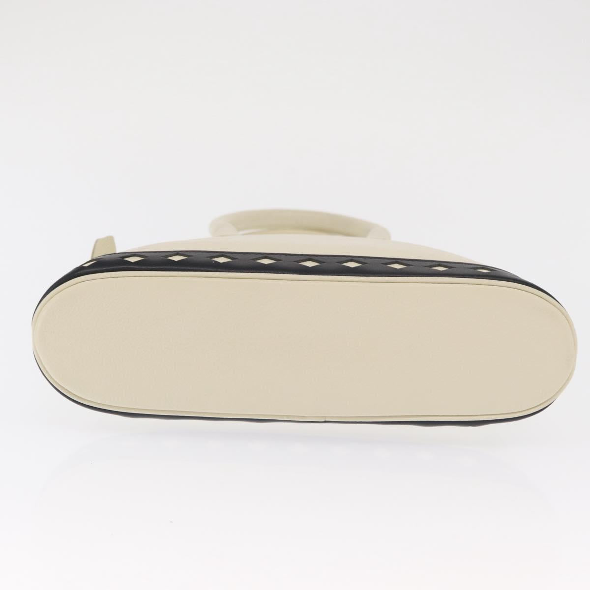 SAINT LAURENT Hand Bag Leather White Auth 169261V