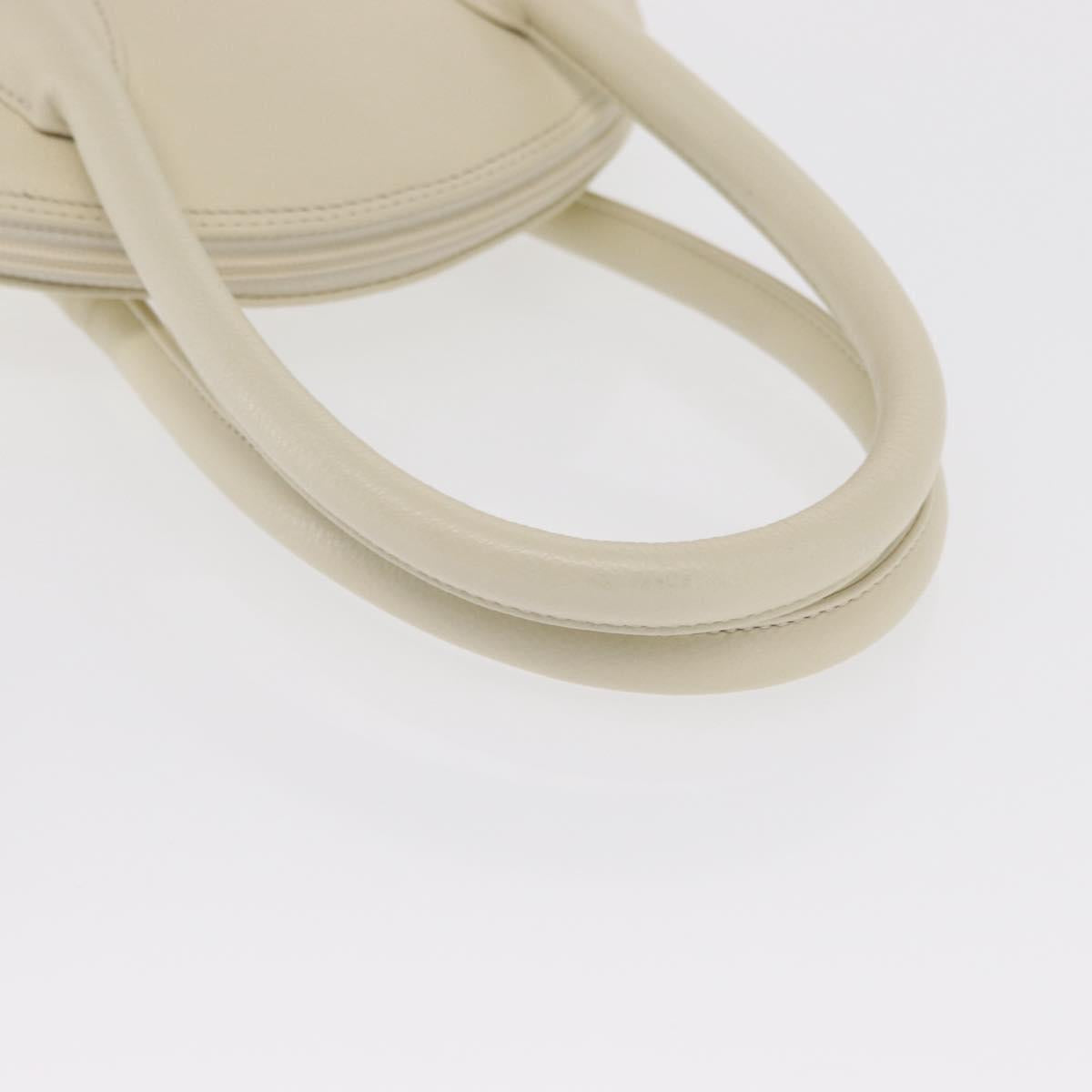 SAINT LAURENT Hand Bag Leather White Auth 169261V