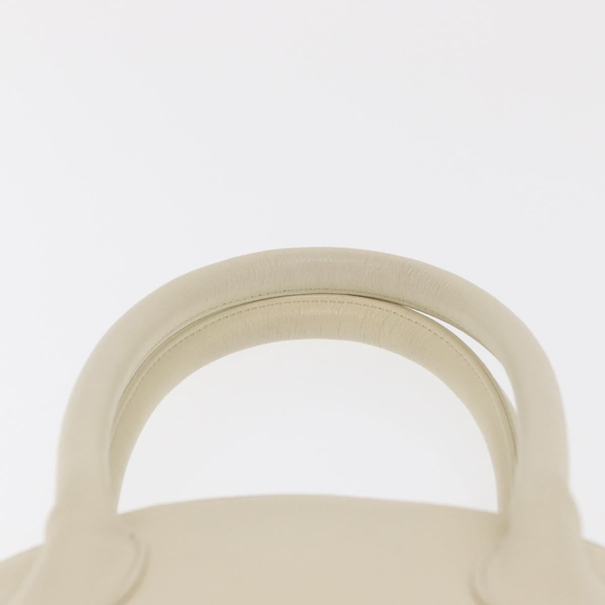 SAINT LAURENT Hand Bag Leather White Auth 169261V