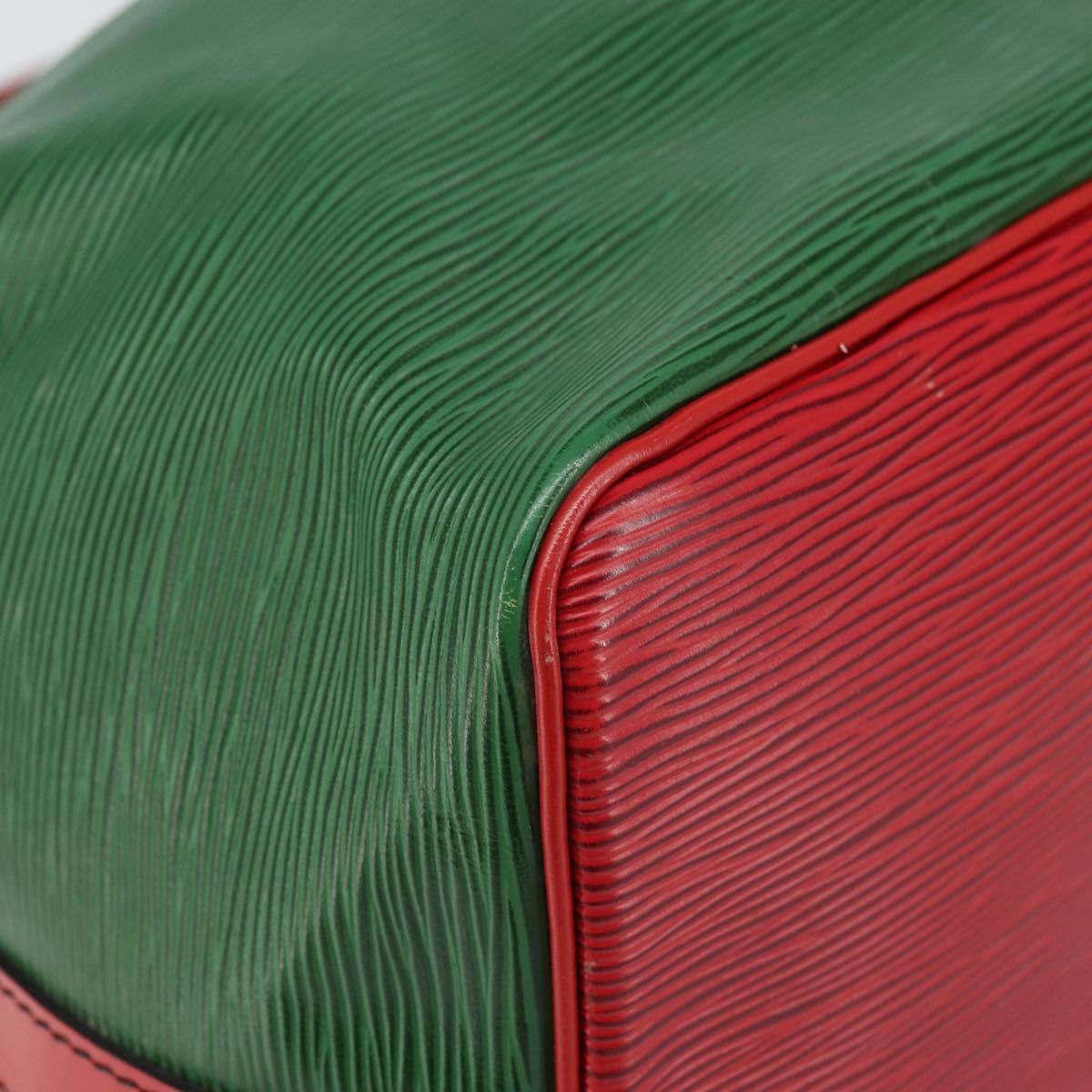 LOUIS VUITTON Epi Petit Noe Shoulder Bag Bicolor Green Red M44147 Auth 169262