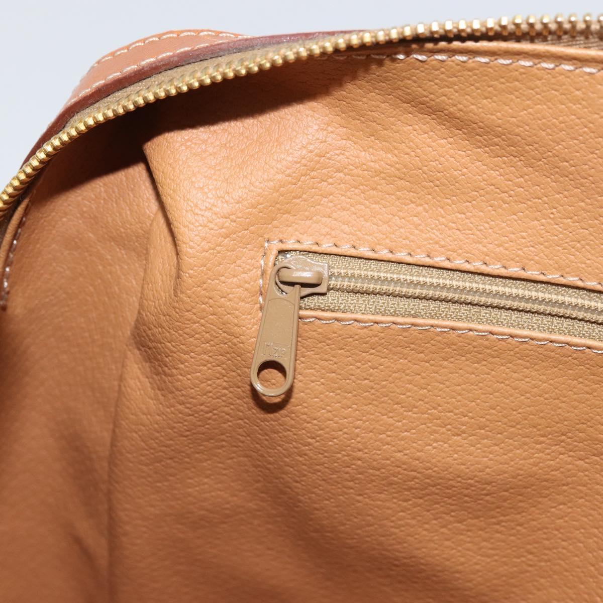 CELINE Macadam Canvas Hand Bag PVC Beige Gold Auth 169281V