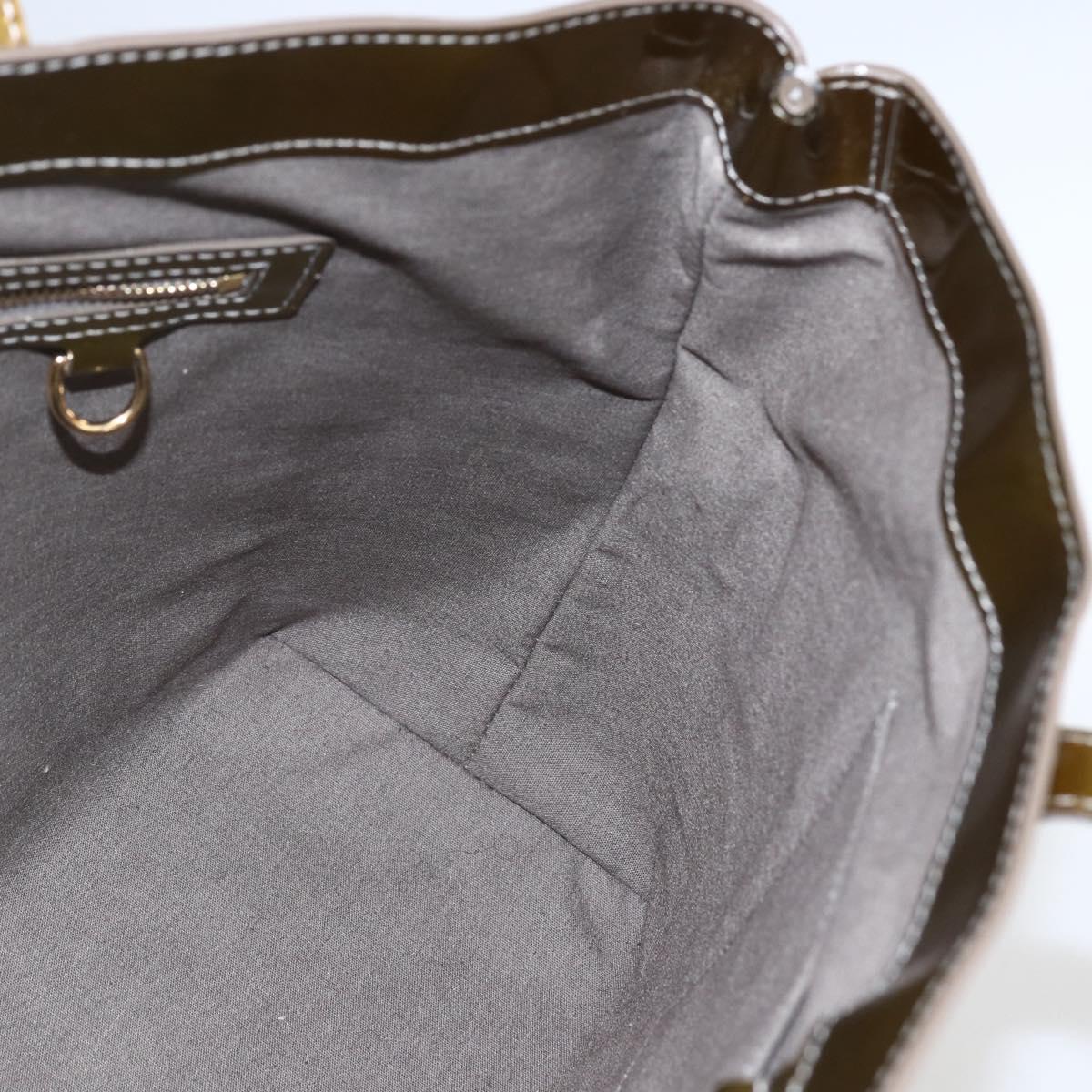 LOUIS VUITTON Monogram Vernis Wilshire MM Bag Gris Art Deco M91648 Auth 169286
