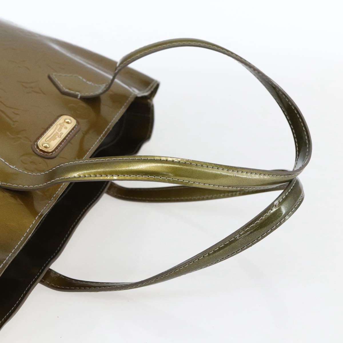 LOUIS VUITTON Monogram Vernis Wilshire MM Bag Gris Art Deco M91648 Auth 169286