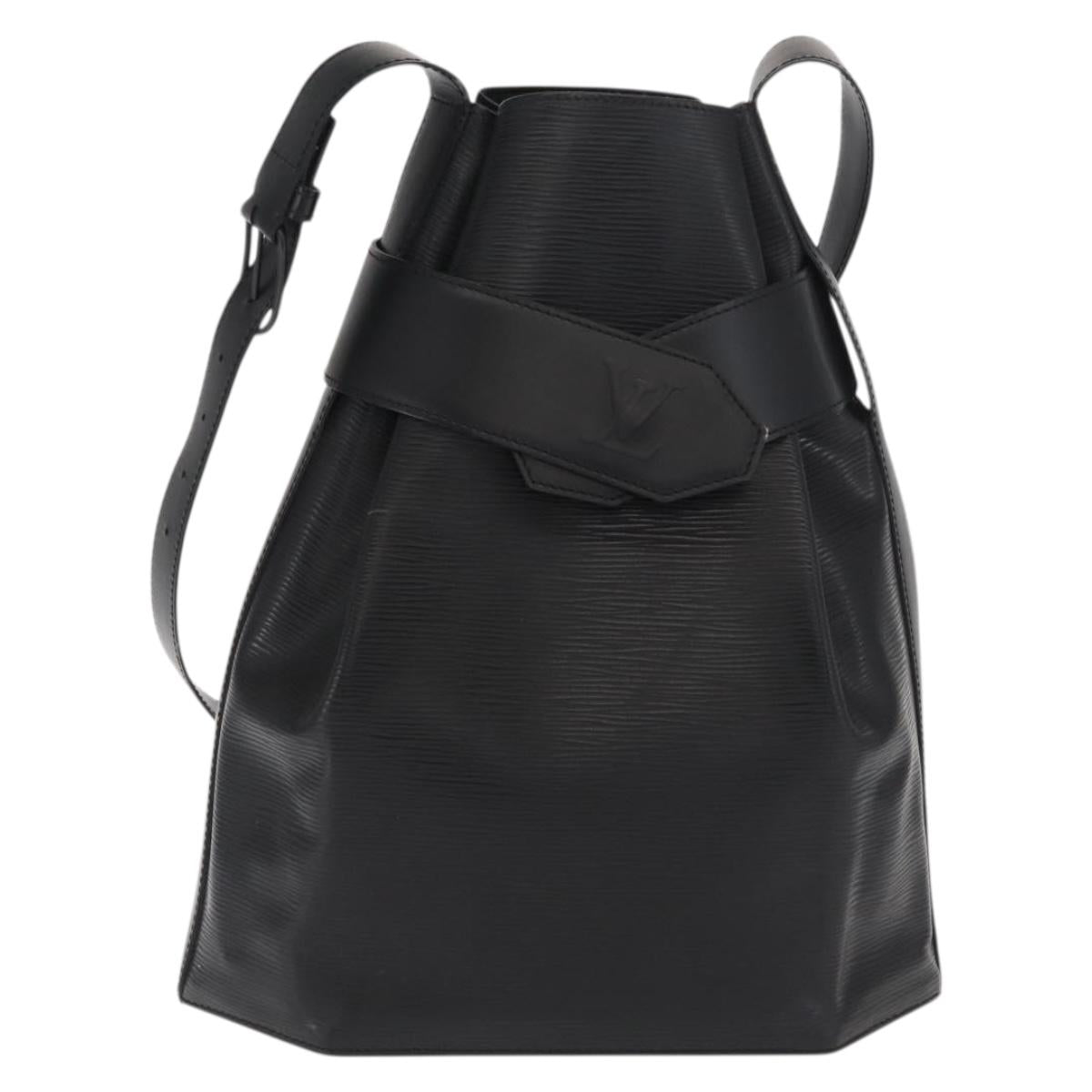 LOUIS VUITTON Epi Sac Depaule GM Shoulder Bag Black M80155 LV Auth 169288
