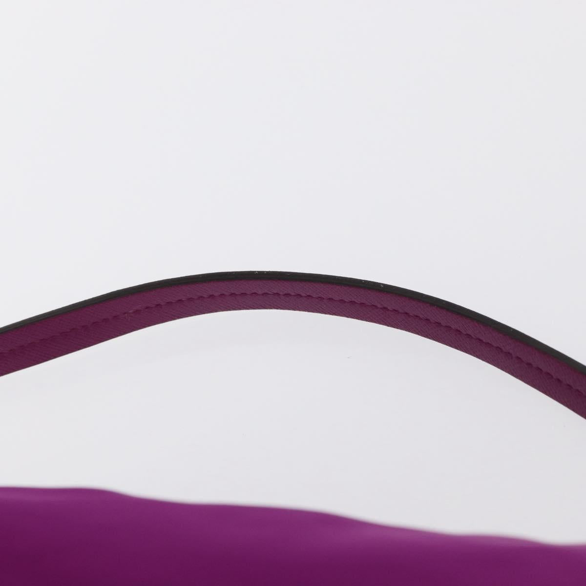 Salvatore Ferragamo Hand Pouch Nylon Purple Gold Auth 169291V