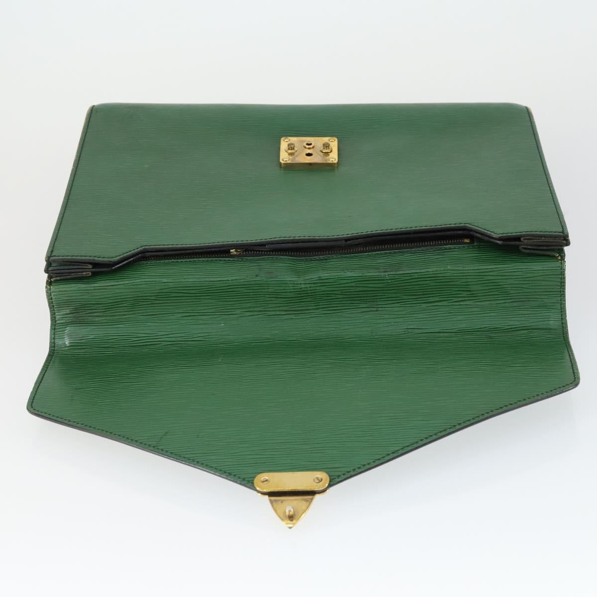 LOUIS VUITTON Epi Serviette Conseiller Briefcase Green M54424 LV Auth 169292