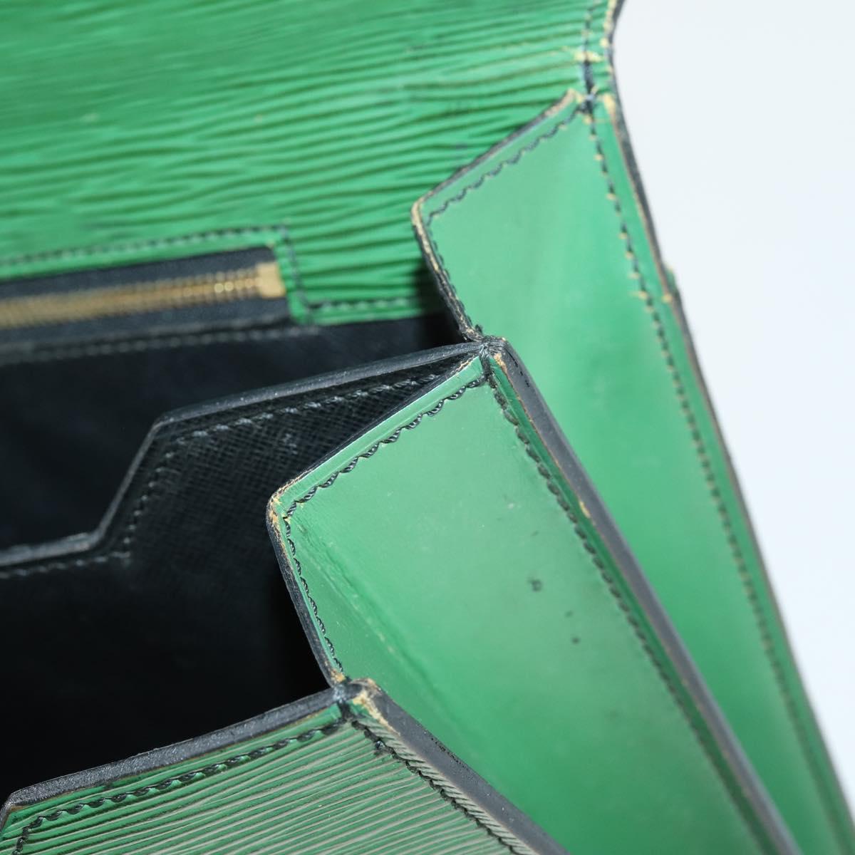LOUIS VUITTON Epi Serviette Conseiller Briefcase Green M54424 LV Auth 169292