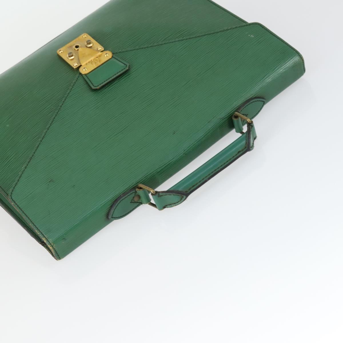 LOUIS VUITTON Epi Serviette Conseiller Briefcase Green M54424 LV Auth 169292