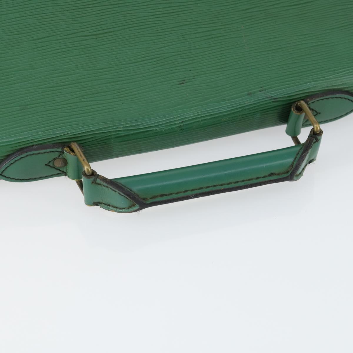 LOUIS VUITTON Epi Serviette Conseiller Briefcase Green M54424 LV Auth 169292