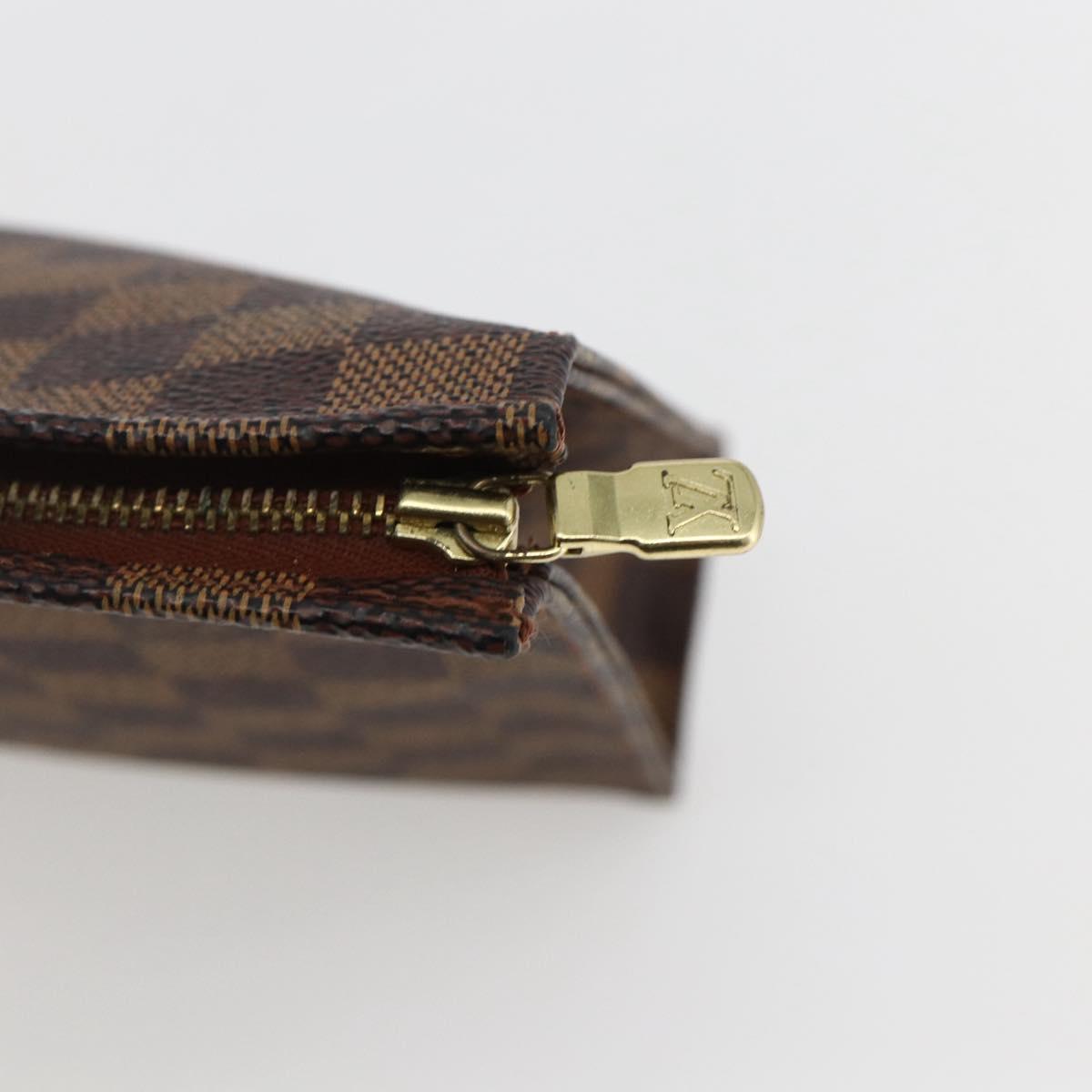 LOUIS VUITTON Damier Ebene Poche Toilette 26 Pouch N47543 LV Auth 169310