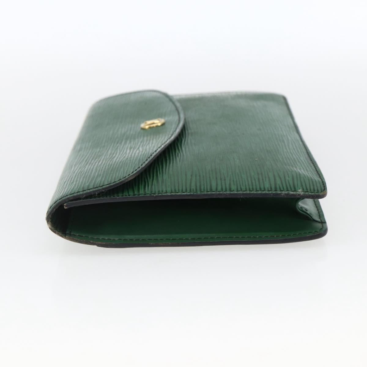 LOUIS VUITTON Epi Montaigne 23 Clutch Bag Green M52664 LV Auth 169311