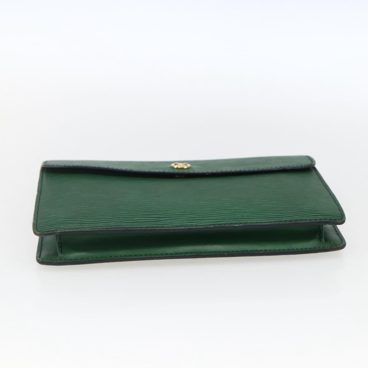 LOUIS VUITTON Epi Montaigne 23 Clutch Bag Green M52664 LV Auth 169311
