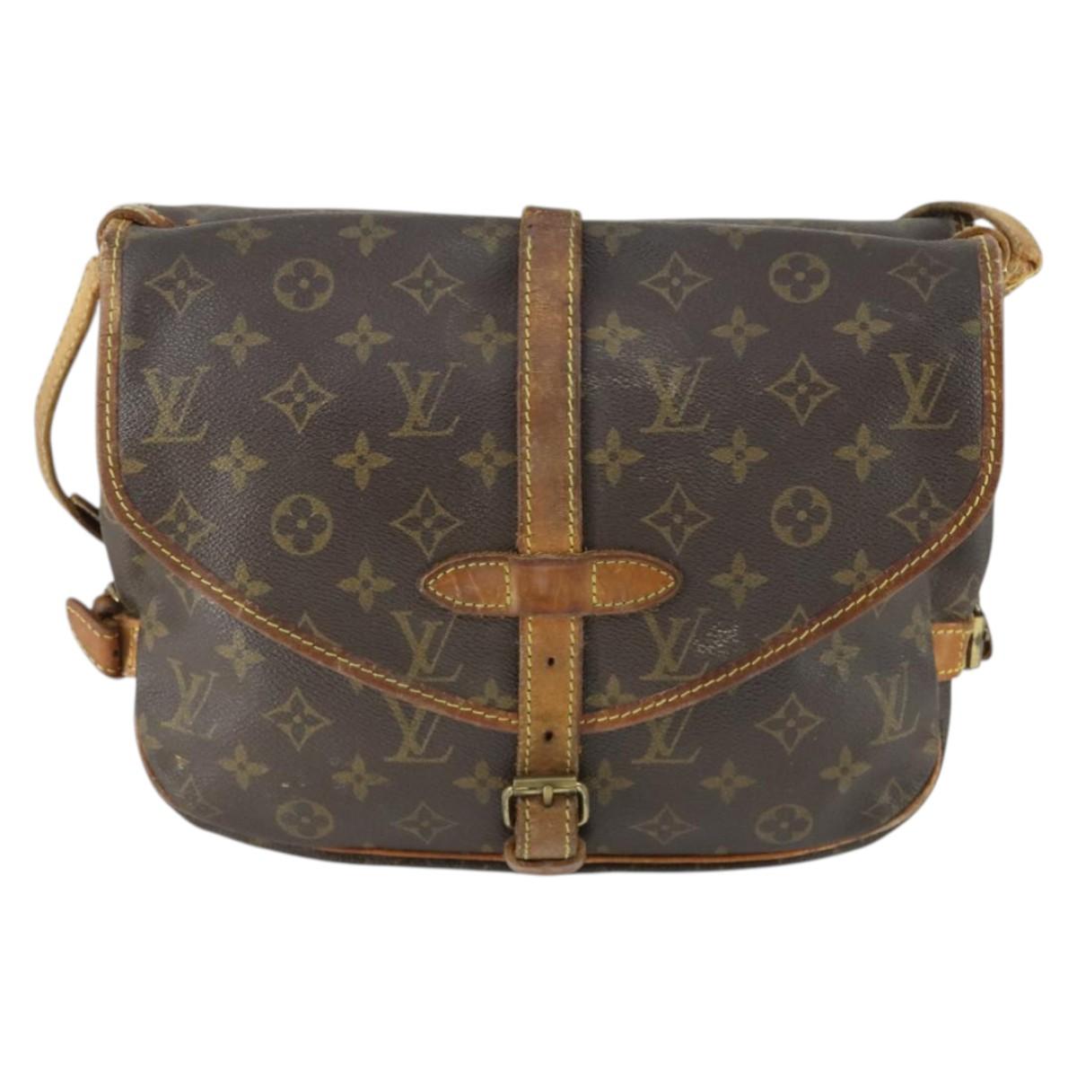 LOUIS VUITTON Monogram Saumur 30 Shoulder Bag M42256 LV Auth 169318