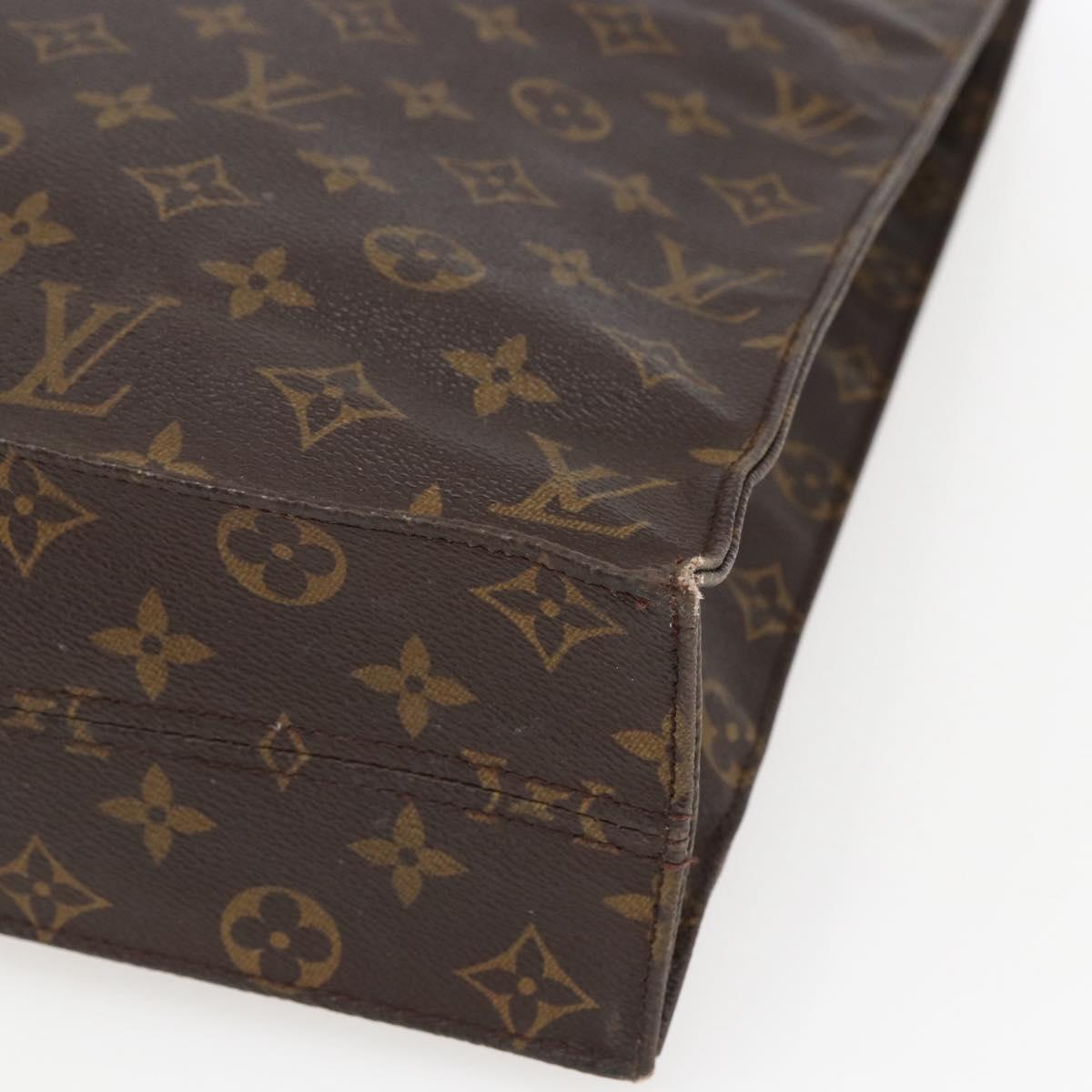 LOUIS VUITTON Monogram Sac Plat Hand Bag M51140 LV Auth 169321