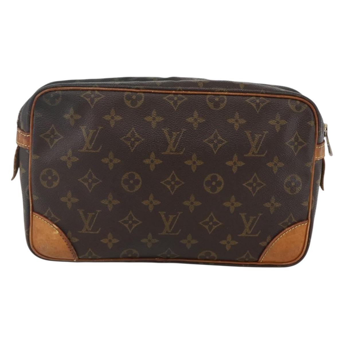 LOUIS VUITTON Monogram Compiegne 28 Clutch Bag M51845 LV Auth 169322