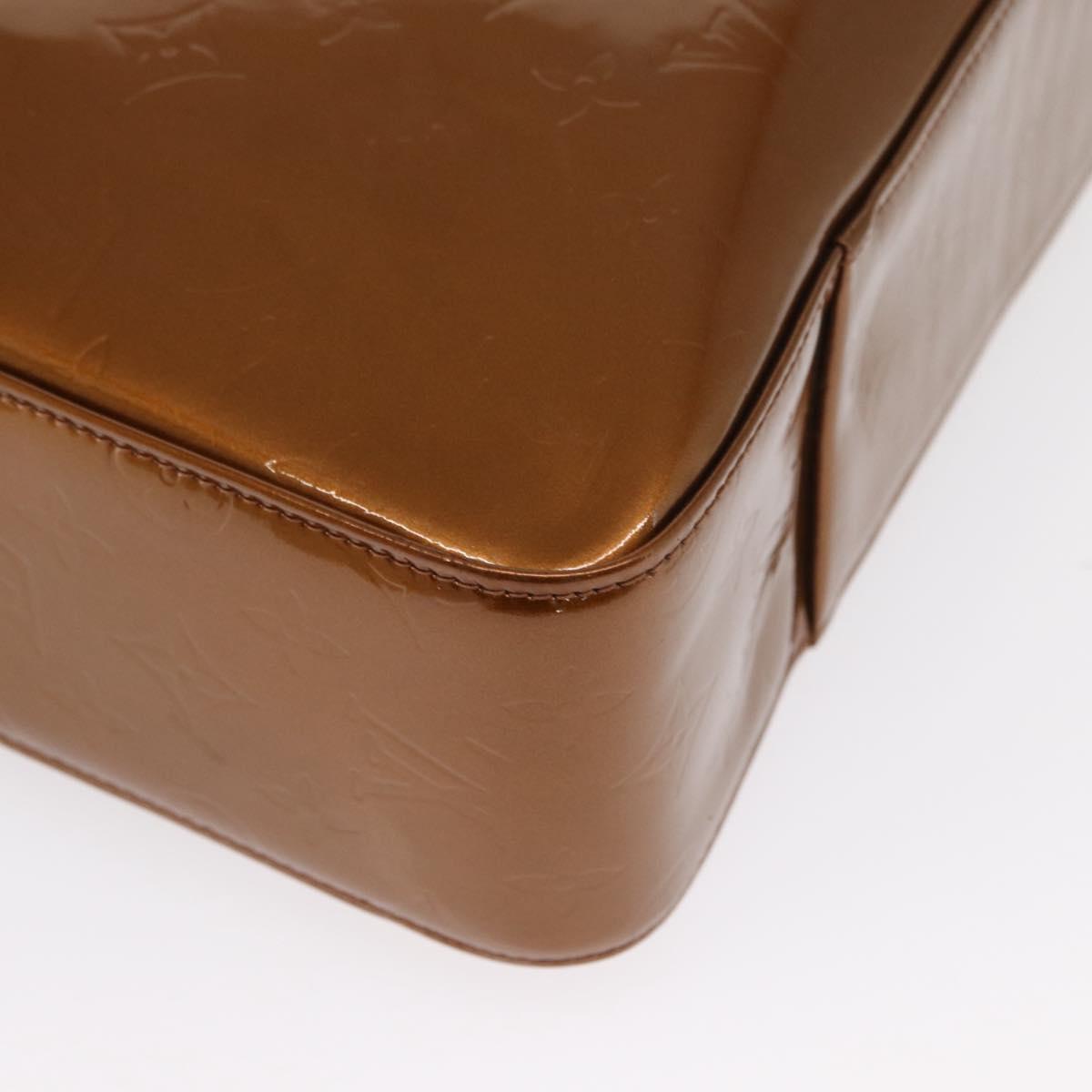 LOUIS VUITTON Monogram Vernis Columbus Tote Bag Bronze M91134 LV Auth 169337