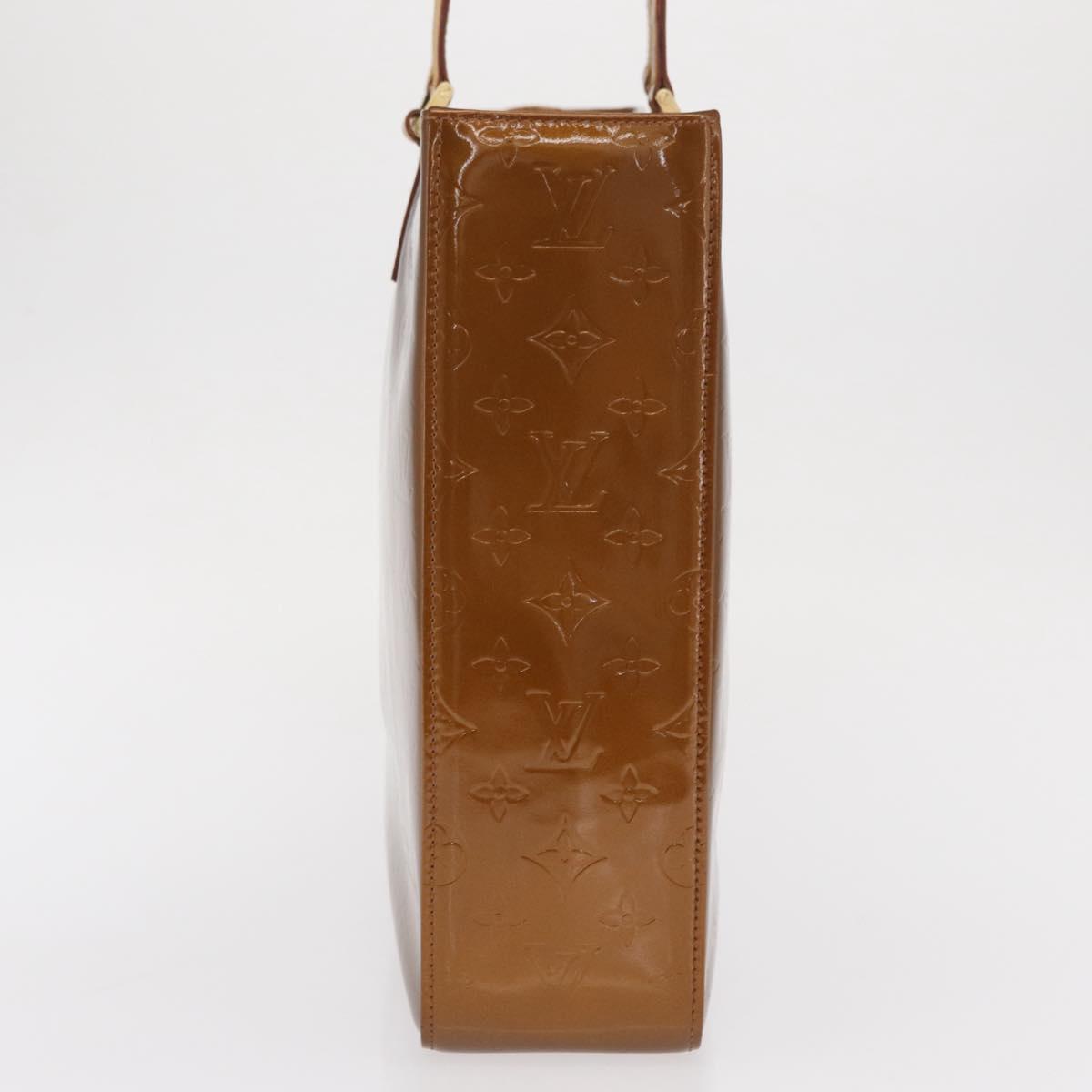 LOUIS VUITTON Monogram Vernis Columbus Tote Bag Bronze M91134 LV Auth 169337