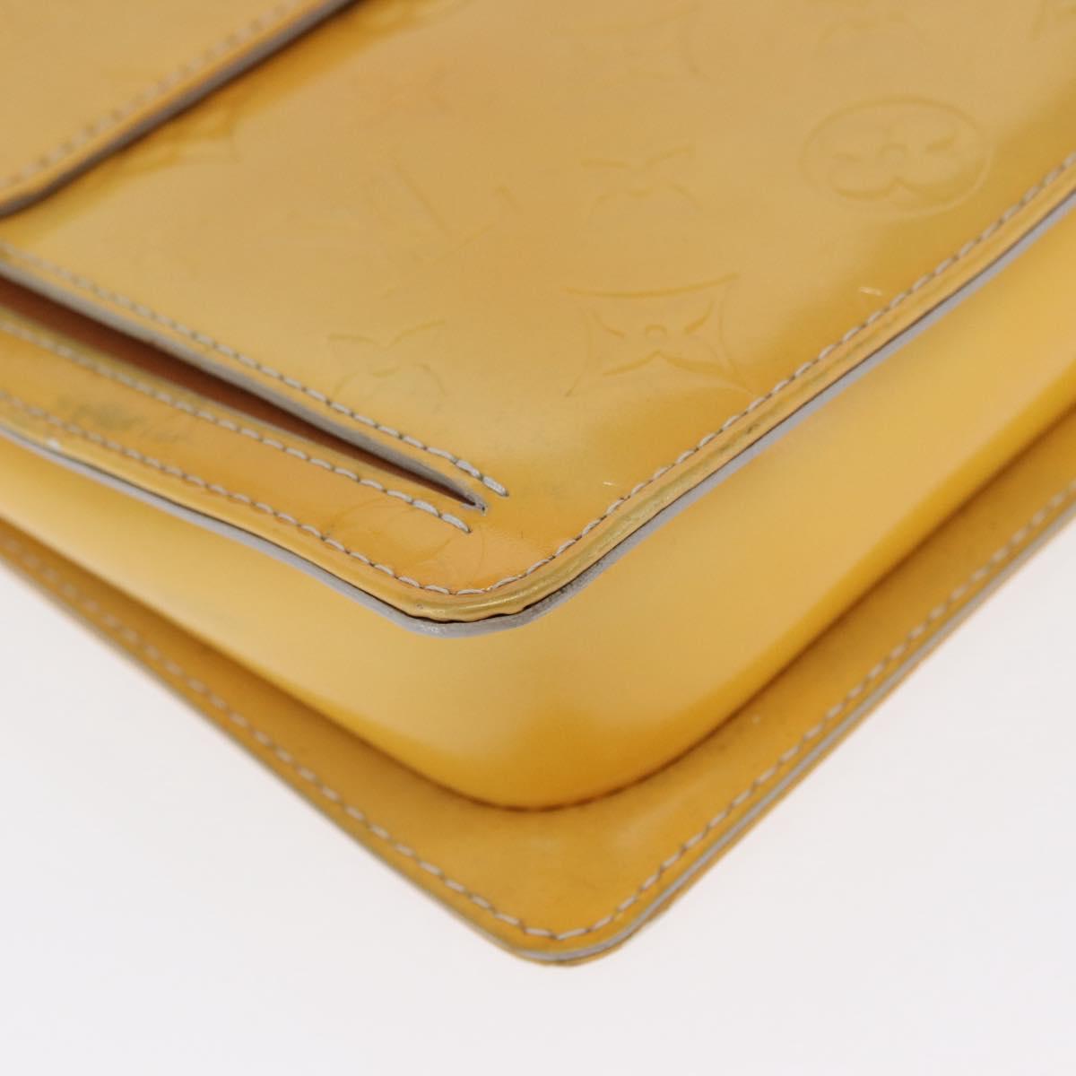 LOUIS VUITTON Monogram Vernis Motto Accessory Pouch Gris M91030 LV Auth 169345