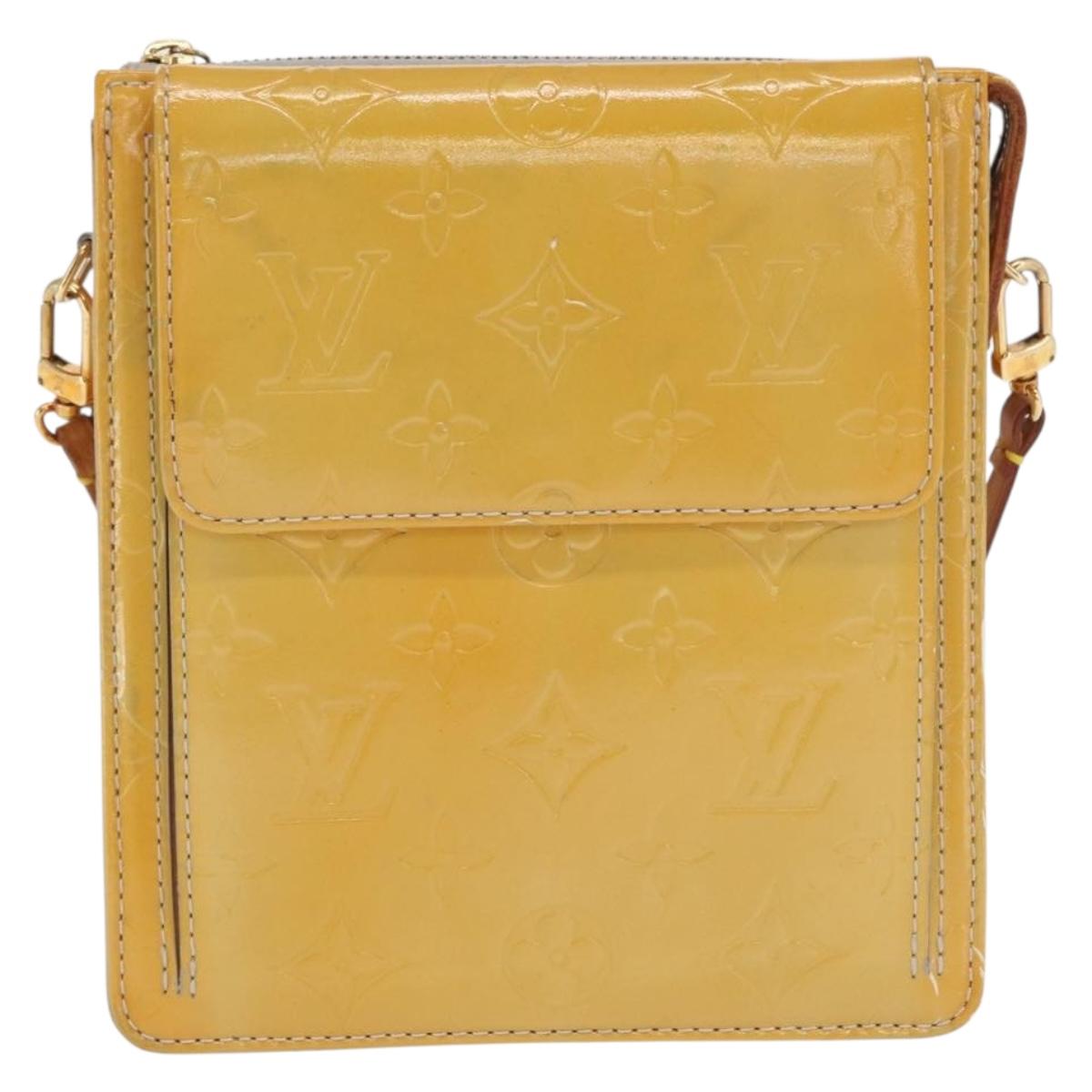 LOUIS VUITTON Monogram Vernis Motto Accessory Pouch Gris M91030 LV Auth 169345