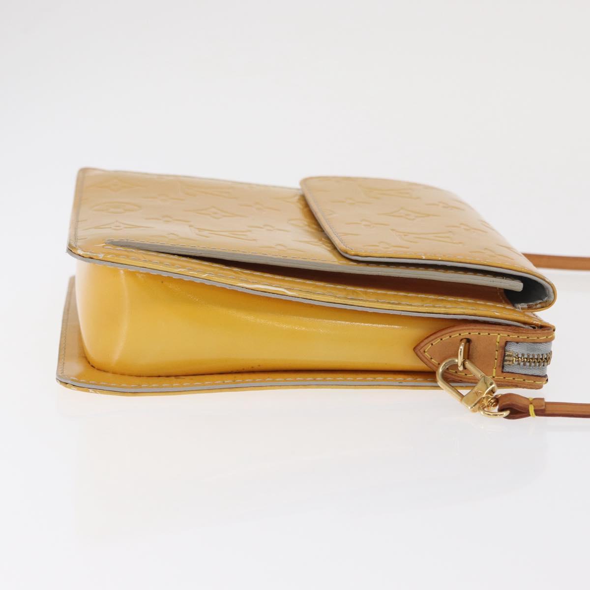 LOUIS VUITTON Monogram Vernis Motto Accessory Pouch Gris M91030 LV Auth 169345