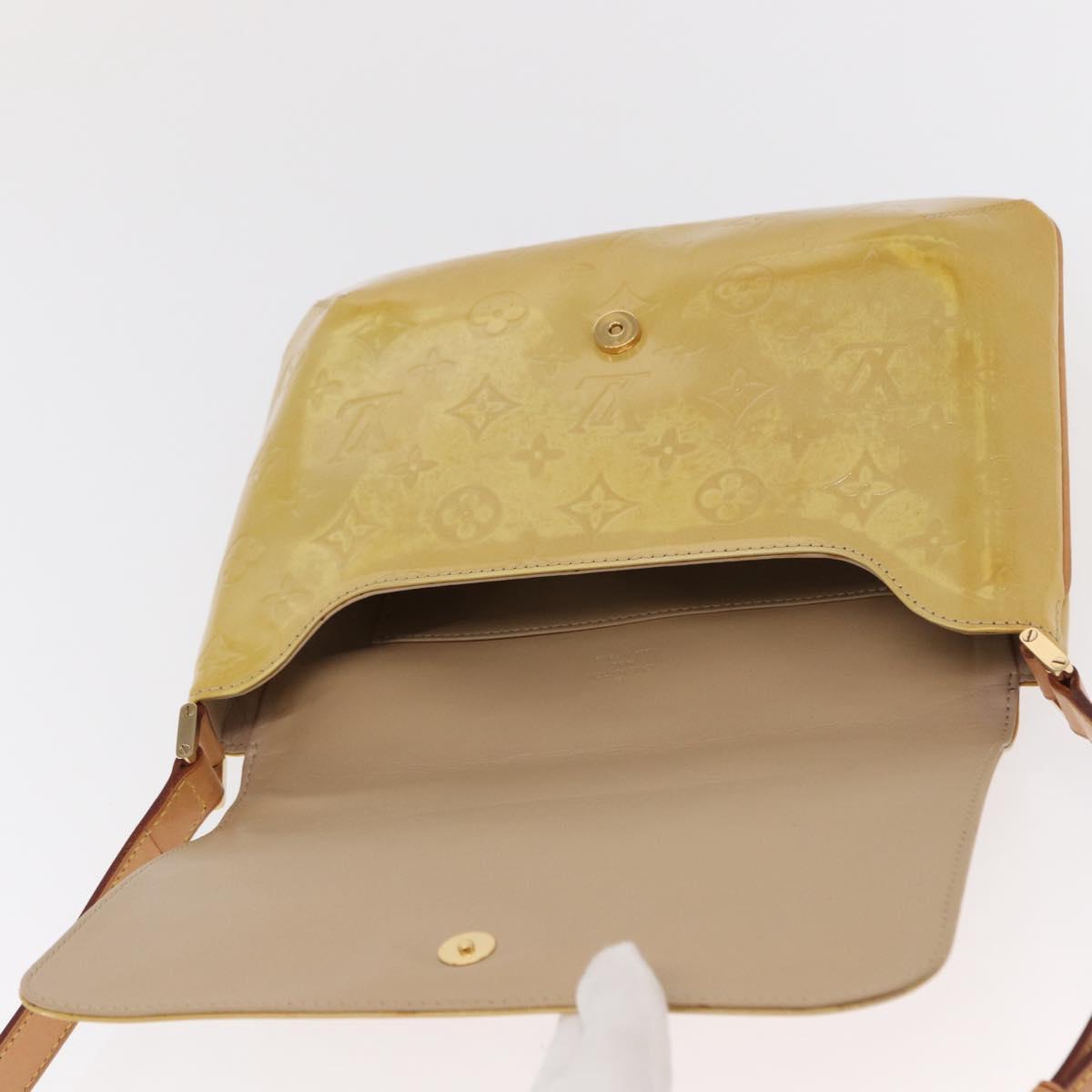 LOUIS VUITTON Monogram Vernis Thompson Street Bag Beige M91301 LV Auth 169346