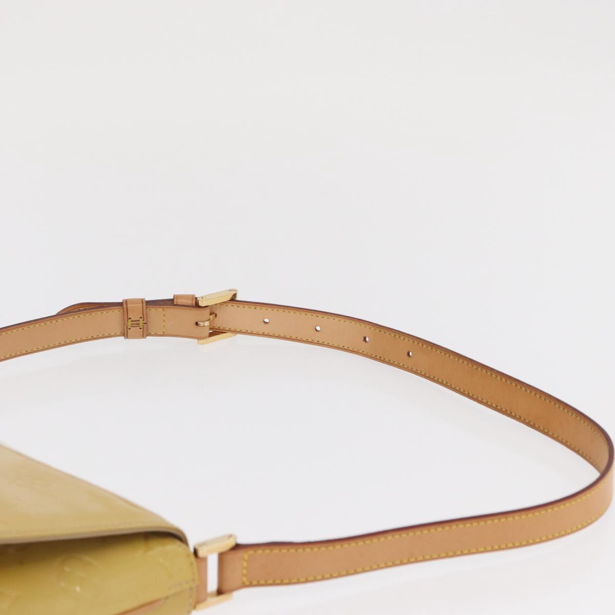 LOUIS VUITTON Monogram Vernis Thompson Street Bag Beige M91301 LV Auth 169346