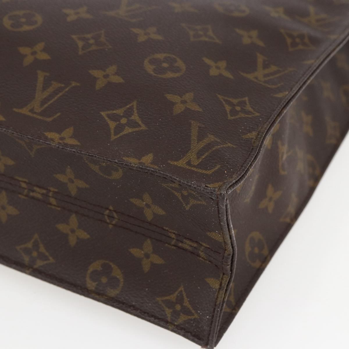 LOUIS VUITTON Monogram Sac Plat Hand Bag M51140 LV Auth 169362