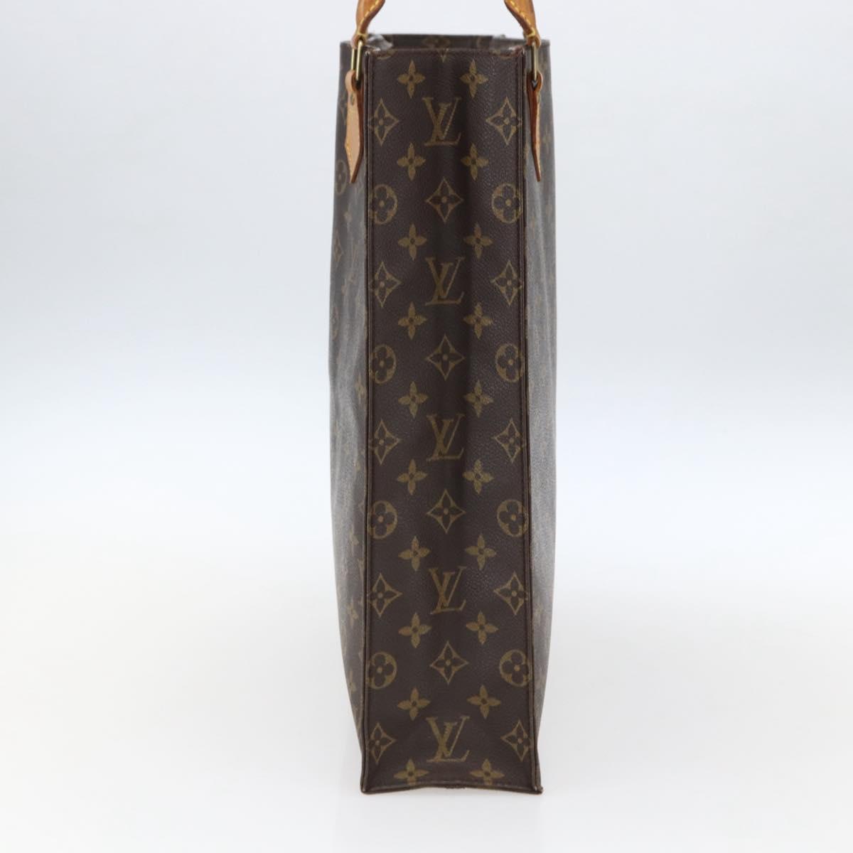 LOUIS VUITTON Monogram Sac Plat Hand Bag M51140 LV Auth 169363