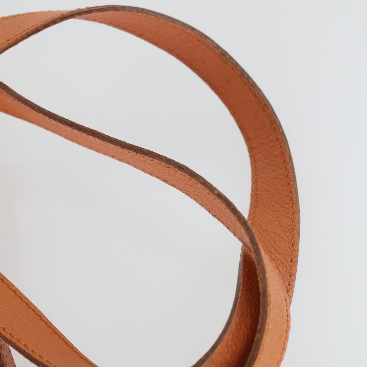GUCCI Bamboo Backpack Suede Orange Gold Auth 169373