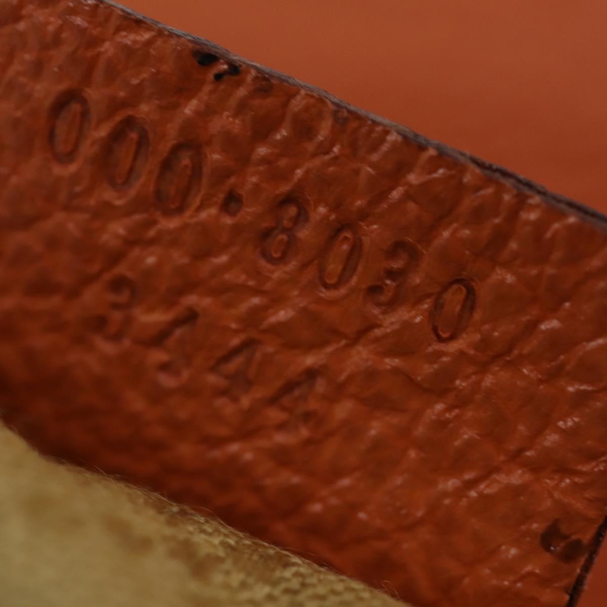 GUCCI Bamboo Backpack Suede Orange Gold Auth 169373