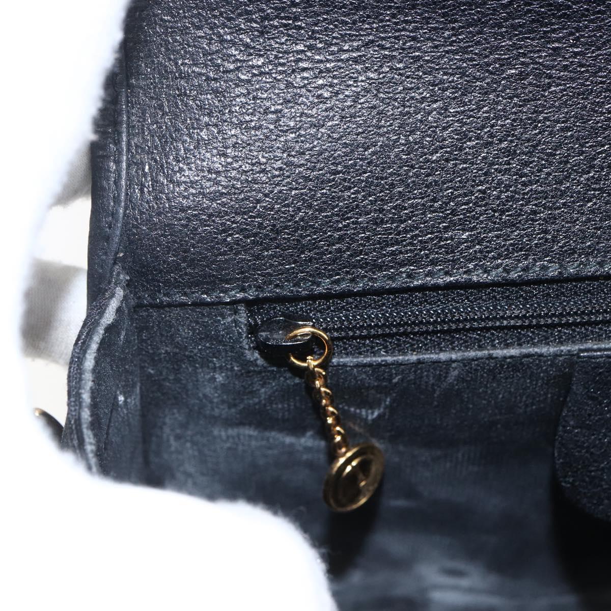 GUCCI Shoulder Bag Canvas Black Gold 007 115 0074 Auth 169374