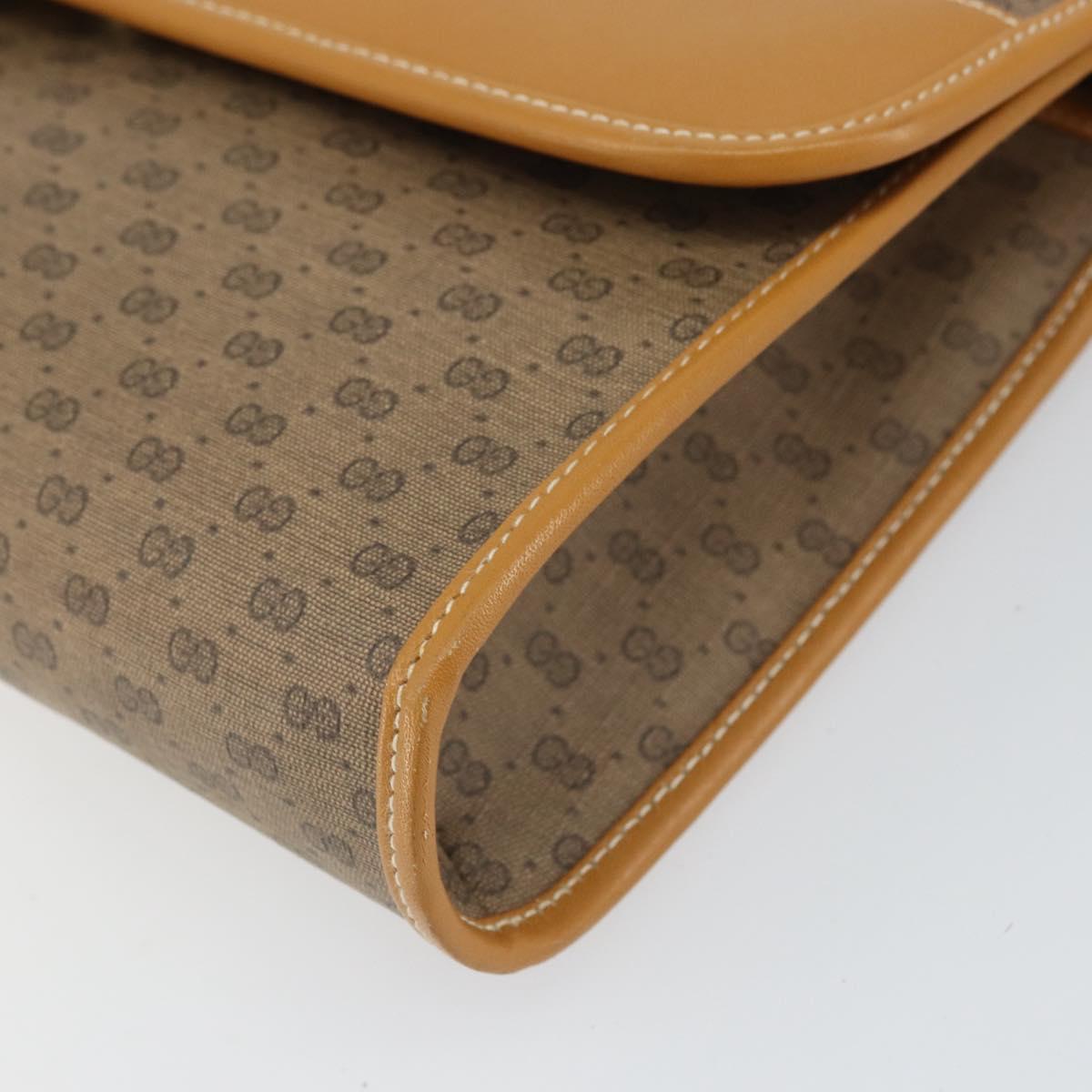 GUCCI Micro GG Supreme Shoulder Bag PVC Beige Gold 004 58 0264 Auth 169375
