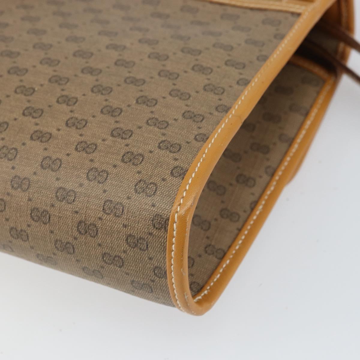 GUCCI Micro GG Supreme Shoulder Bag PVC Beige Gold 004 58 0264 Auth 169375