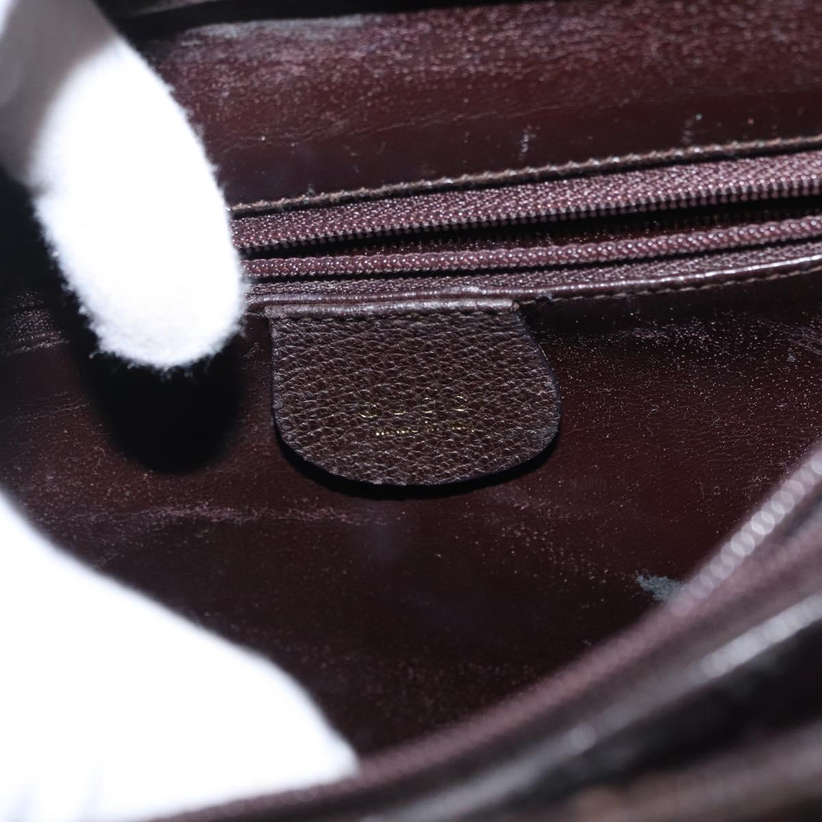 GUCCI Bamboo Hand Bag Suede Brown Gold 002 1095 0260 Auth 169383