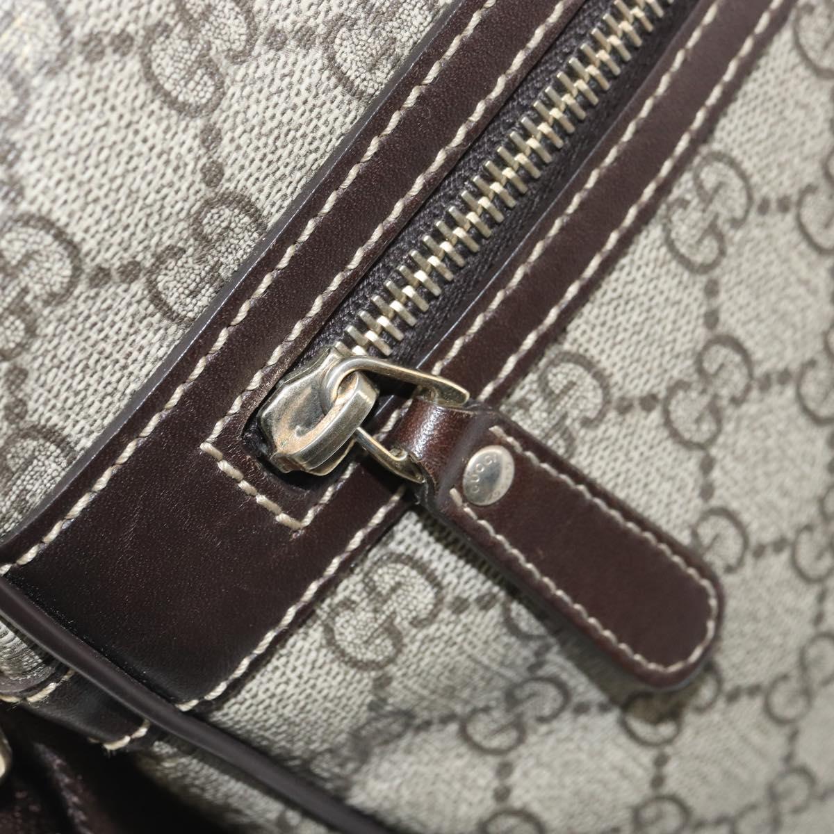 GUCCI GG Supreme Shoulder Bag PVC Beige Gold 201448 Auth 169391