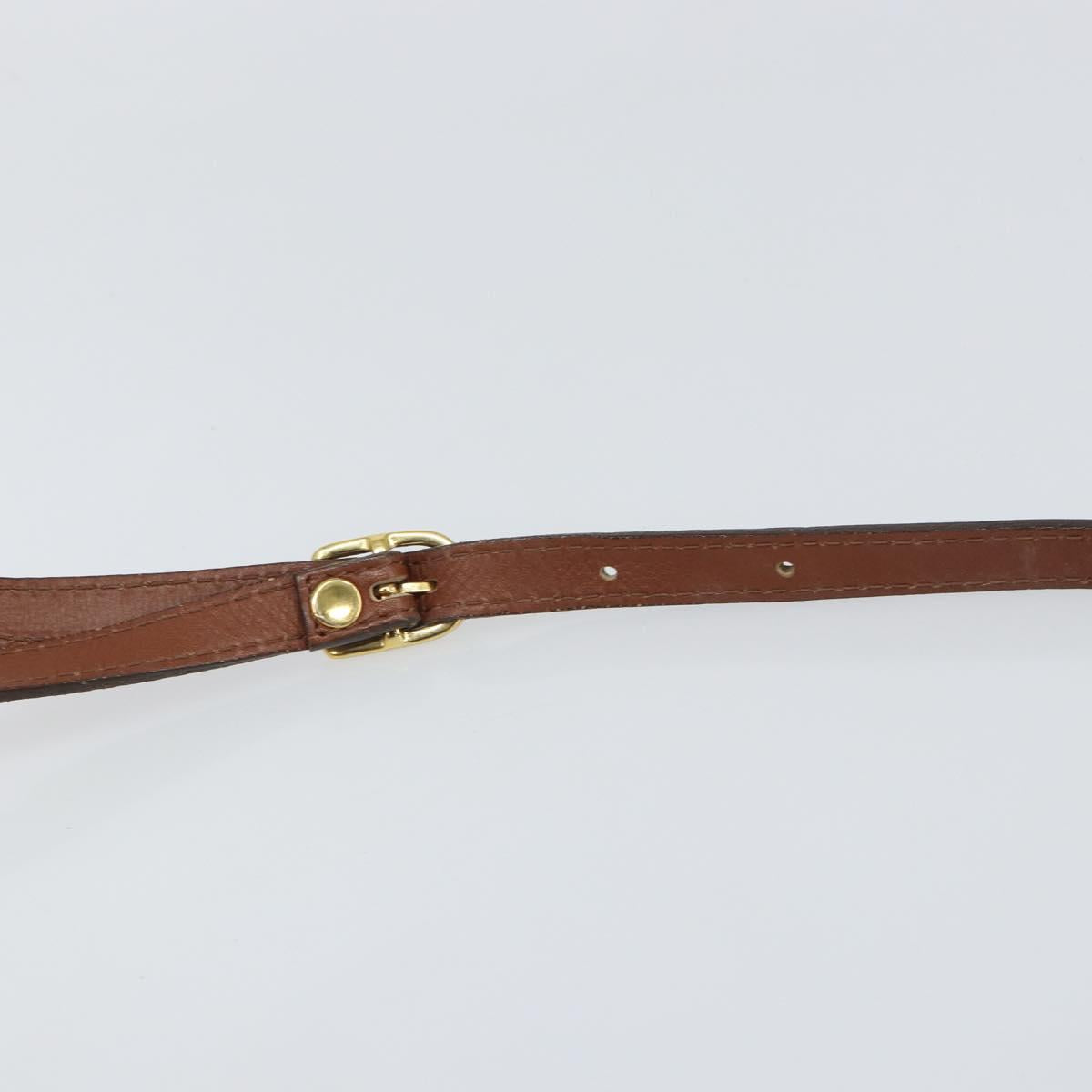 Burberrys Shoulder Bag Leather Brown Gold Auth 169417