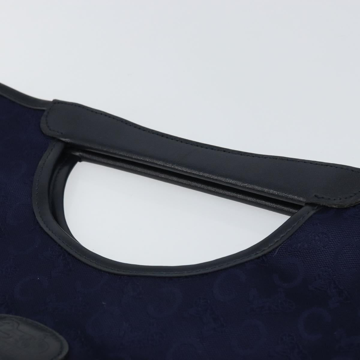 CELINE C Sulky Hand Bag Canvas Navy Auth 169427