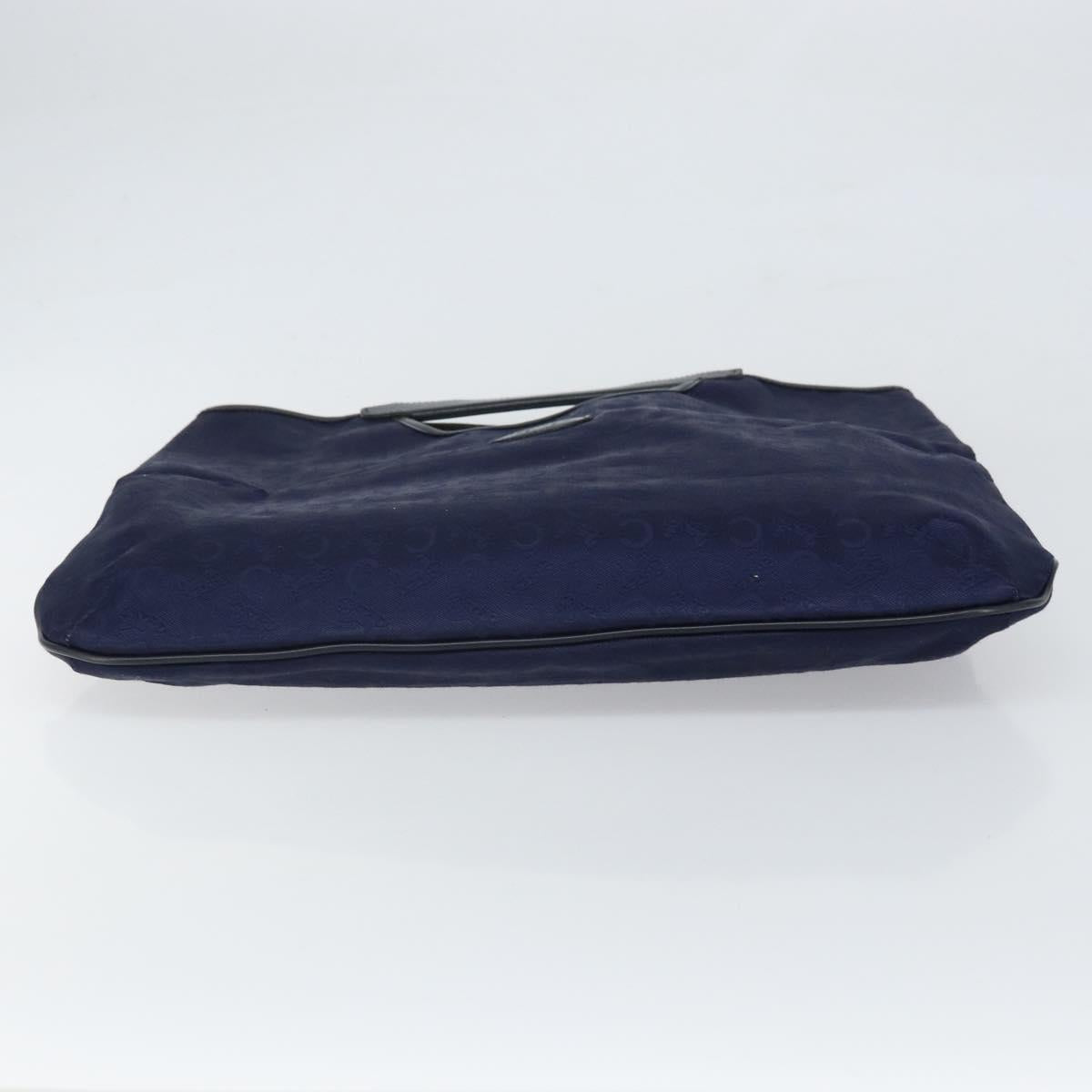 CELINE C Sulky Hand Bag Canvas Navy Auth 169427