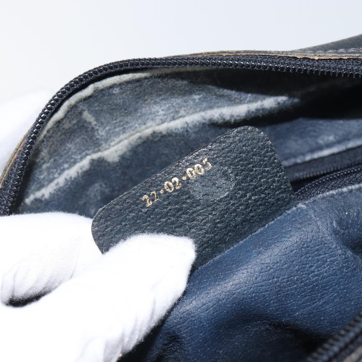 GUCCI GG Supreme Sherry Line Shoulder Bag PVC Navy Gold 22 02 005 Auth 169446