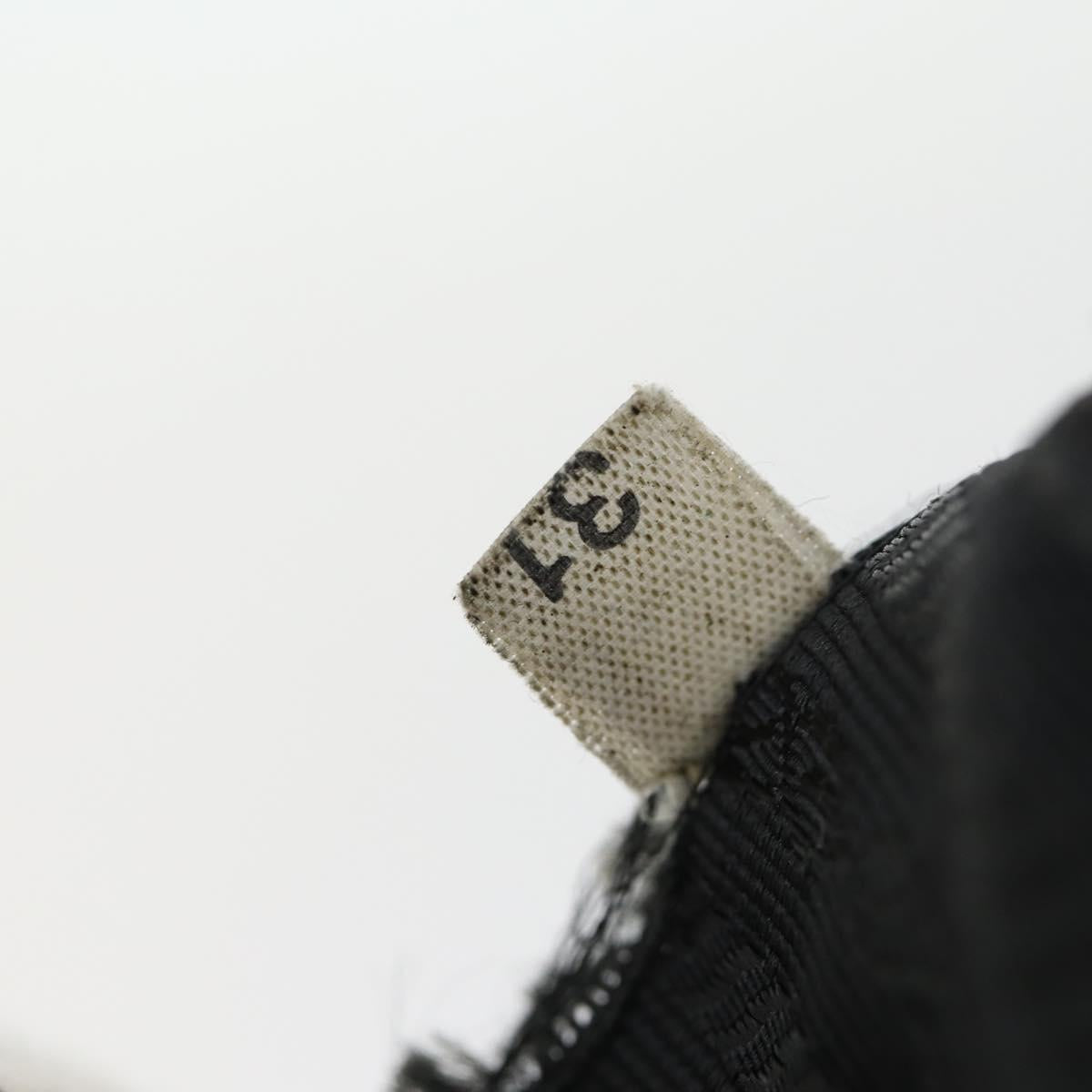 PRADA Shoulder Bag Nylon Black Silver Auth 169454