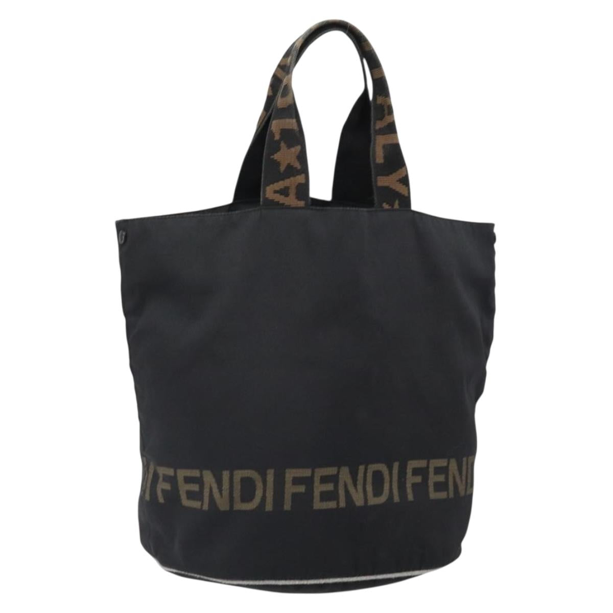 FENDI Tote Bag Black Auth 169475
