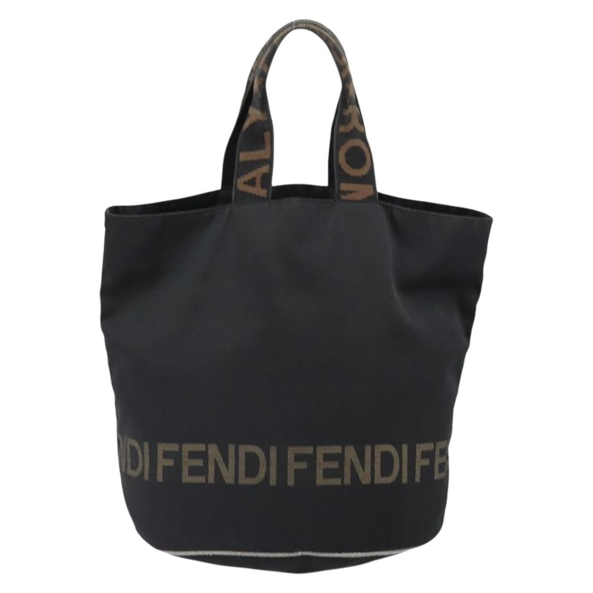 FENDI Tote Bag Black Auth 169475