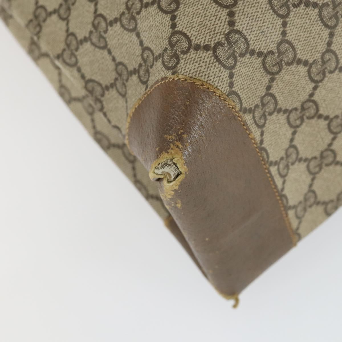 GUCCI GG Supreme Tote Bag PVC Beige Gold 89 02 904 Auth 169480