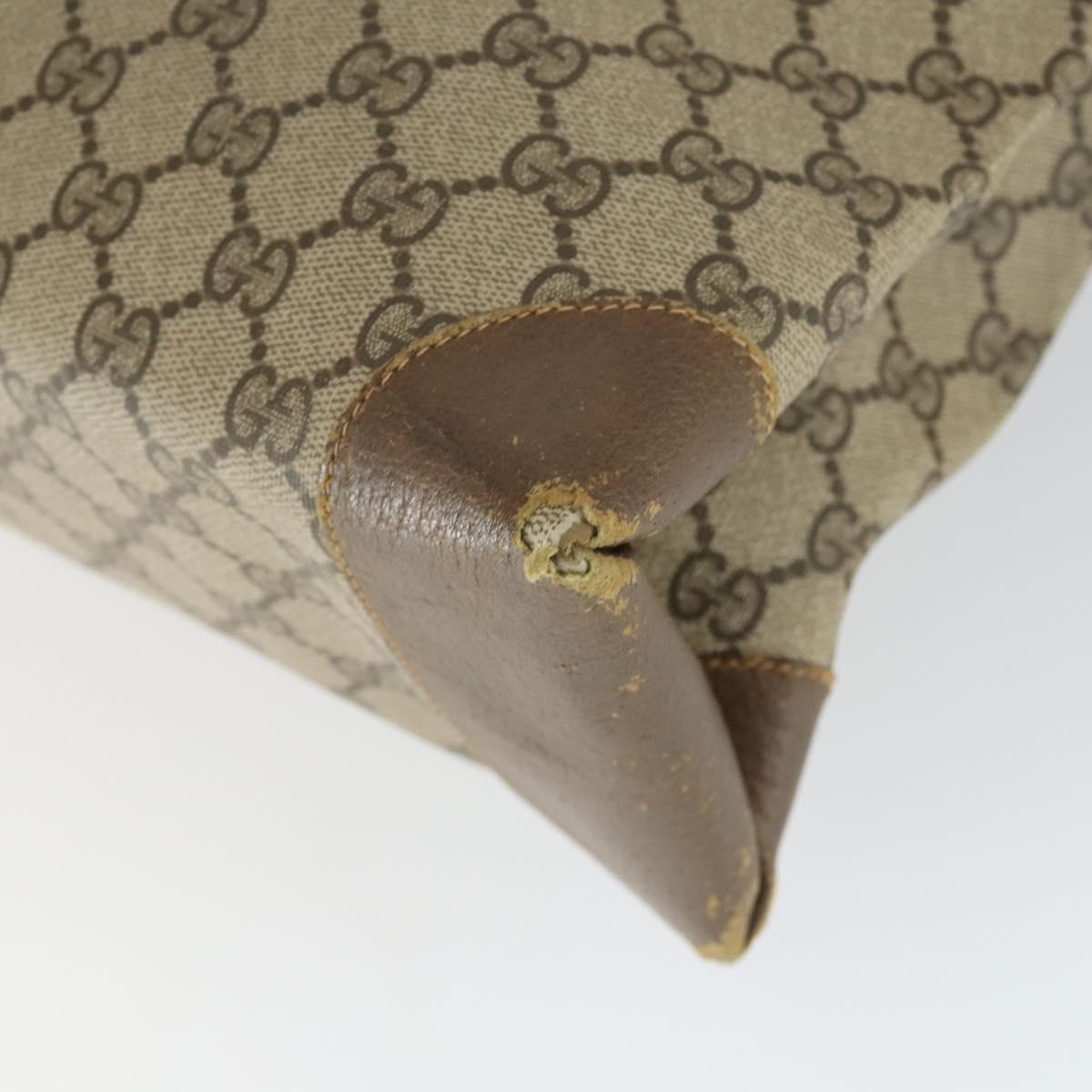 GUCCI GG Supreme Tote Bag PVC Beige Gold 89 02 904 Auth 169480