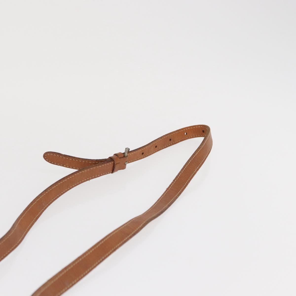 CELINE Macadam Canvas Shoulder Bag PVC Leather Brown Gold Auth 169499